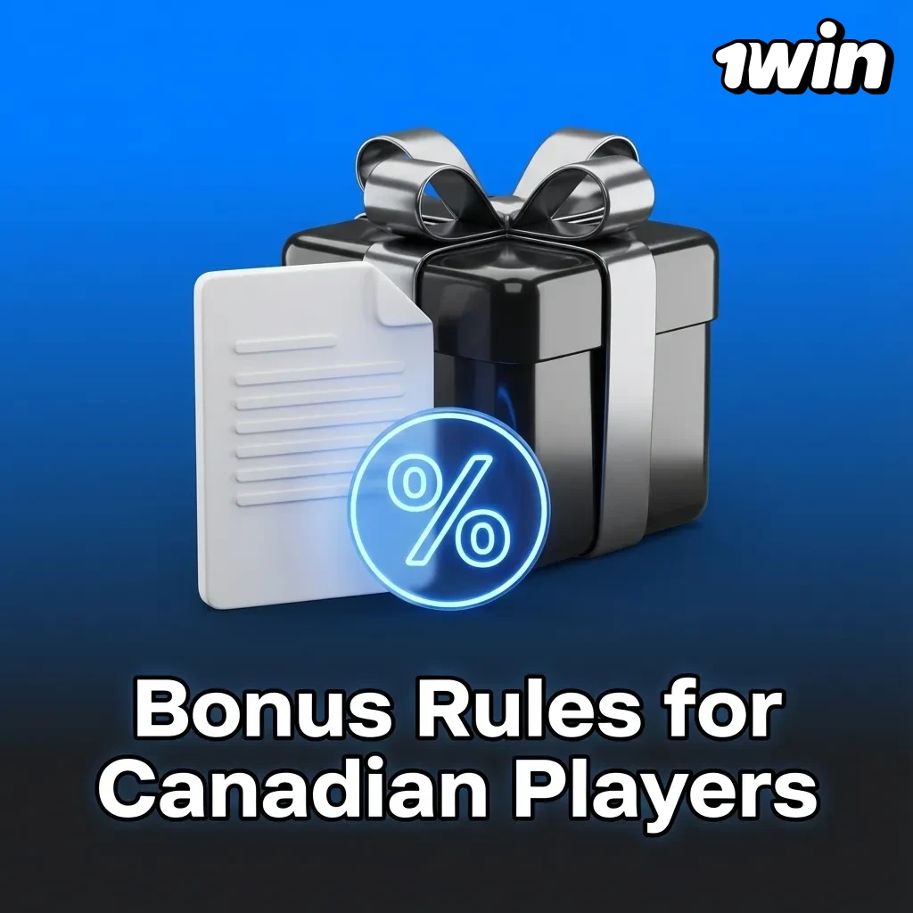 Infographic titled “Bonus Rules for Canadian Players” listing key eligibility, wagering, and responsible gambling terms.