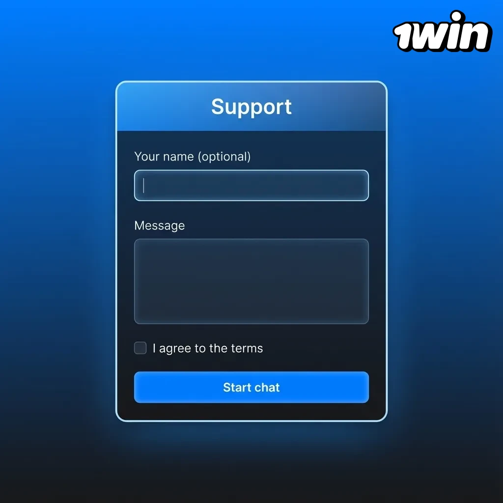 Support icons for 1win Canada: 24/7 live chat, email help, and online FAQ for bets, payments, and account issues
