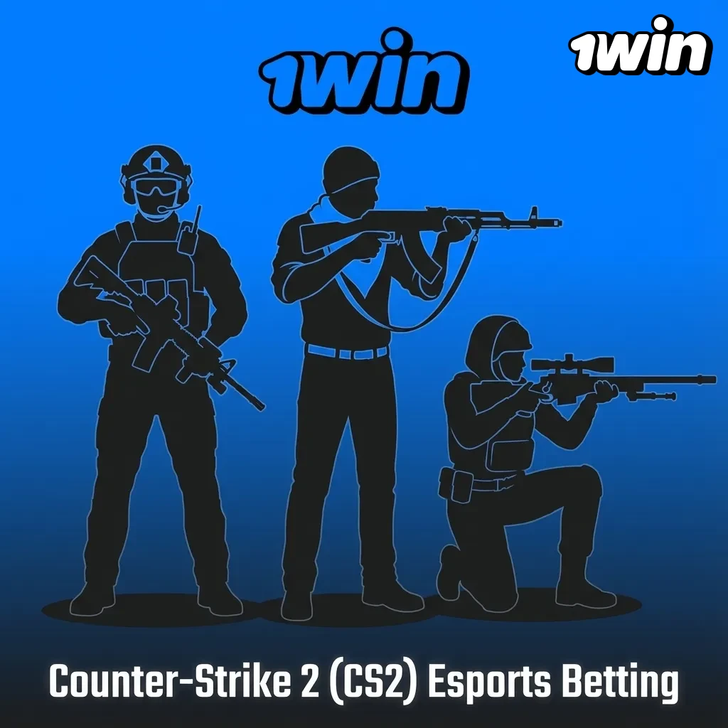 CS2 esports betting screen showing live odds and markets for major Counter-Strike 2 tournaments on 1win