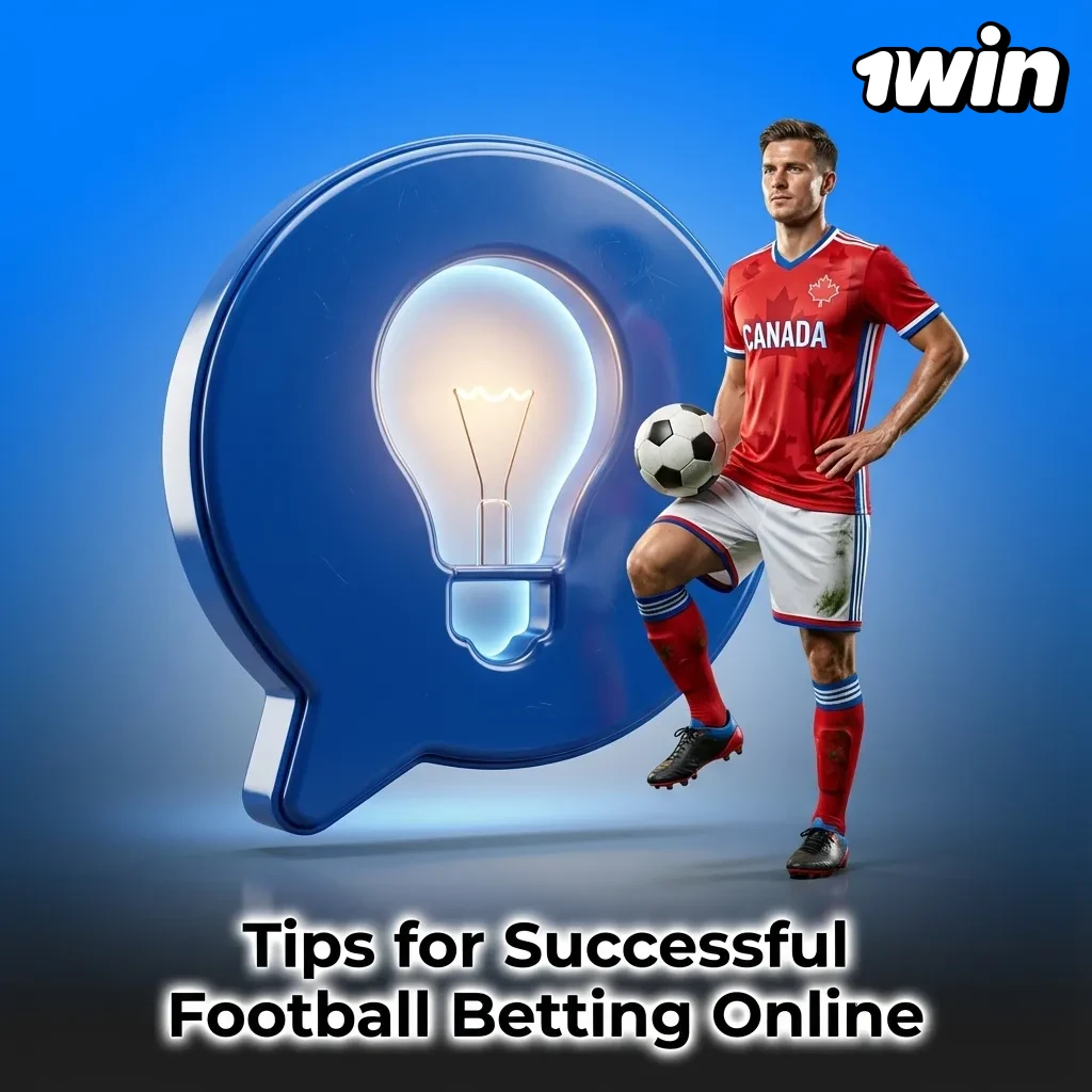 Infographic titled “Tips for Successful Football Betting Online” with icons for research, bankroll management, and emotional control