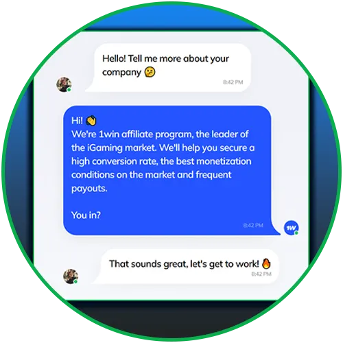 Get help from a manager with the 1win affiliate program.