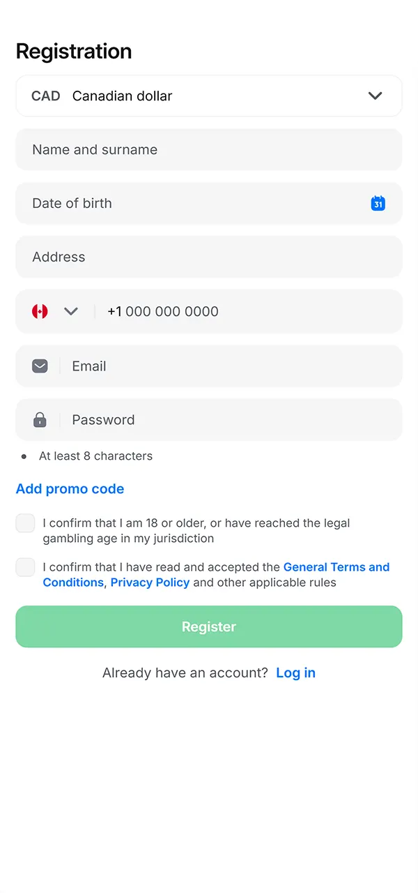 Create an account on 1win quickly.