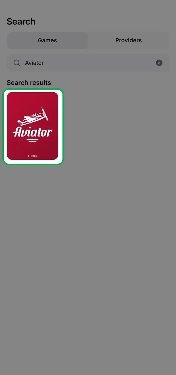 Find the Aviator game on 1win.