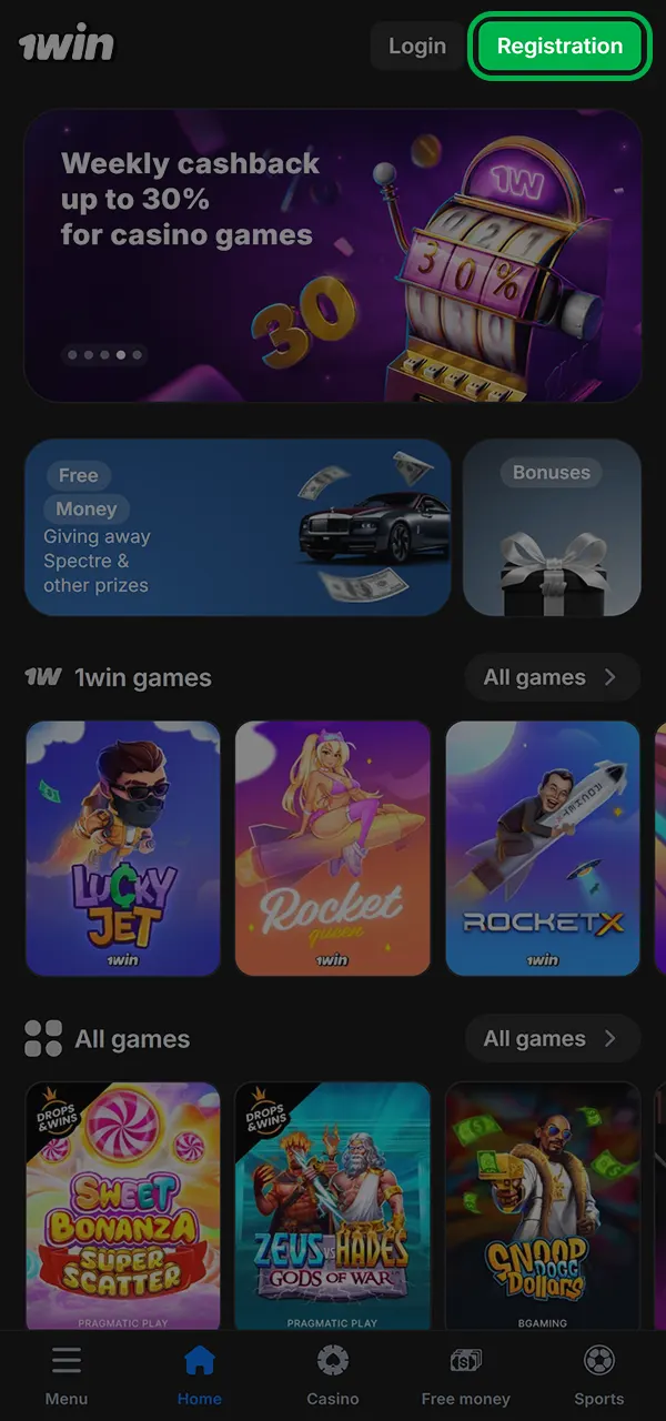 Create an account and get access to esports at 1win.