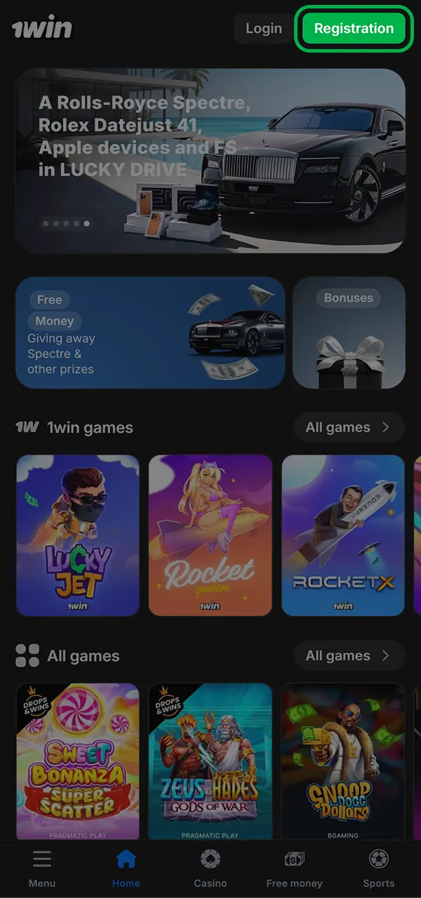 Create an account and start betting on football at 1win.