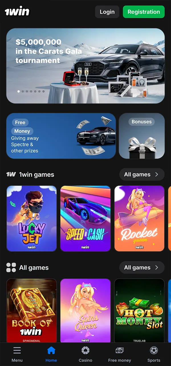 Go to the website and start playing at 1win live Casino.