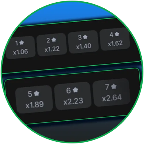 Choose your bet and increase your multipliers in Mines at 1win.