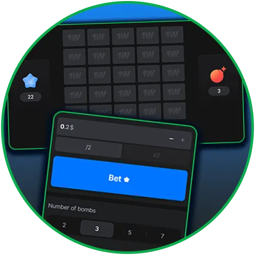 Play Mines without restrictions on any device at 1win.