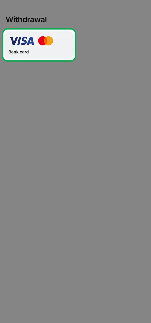 Select a withdrawal method and receive your money at 1win.