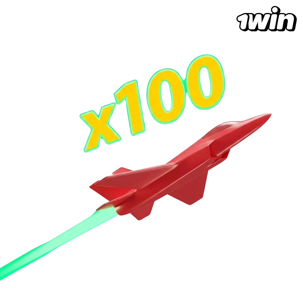 Red plane soaring in 1win Aviator game, multiplier rising as players choose when to cash out in online casino gameplay