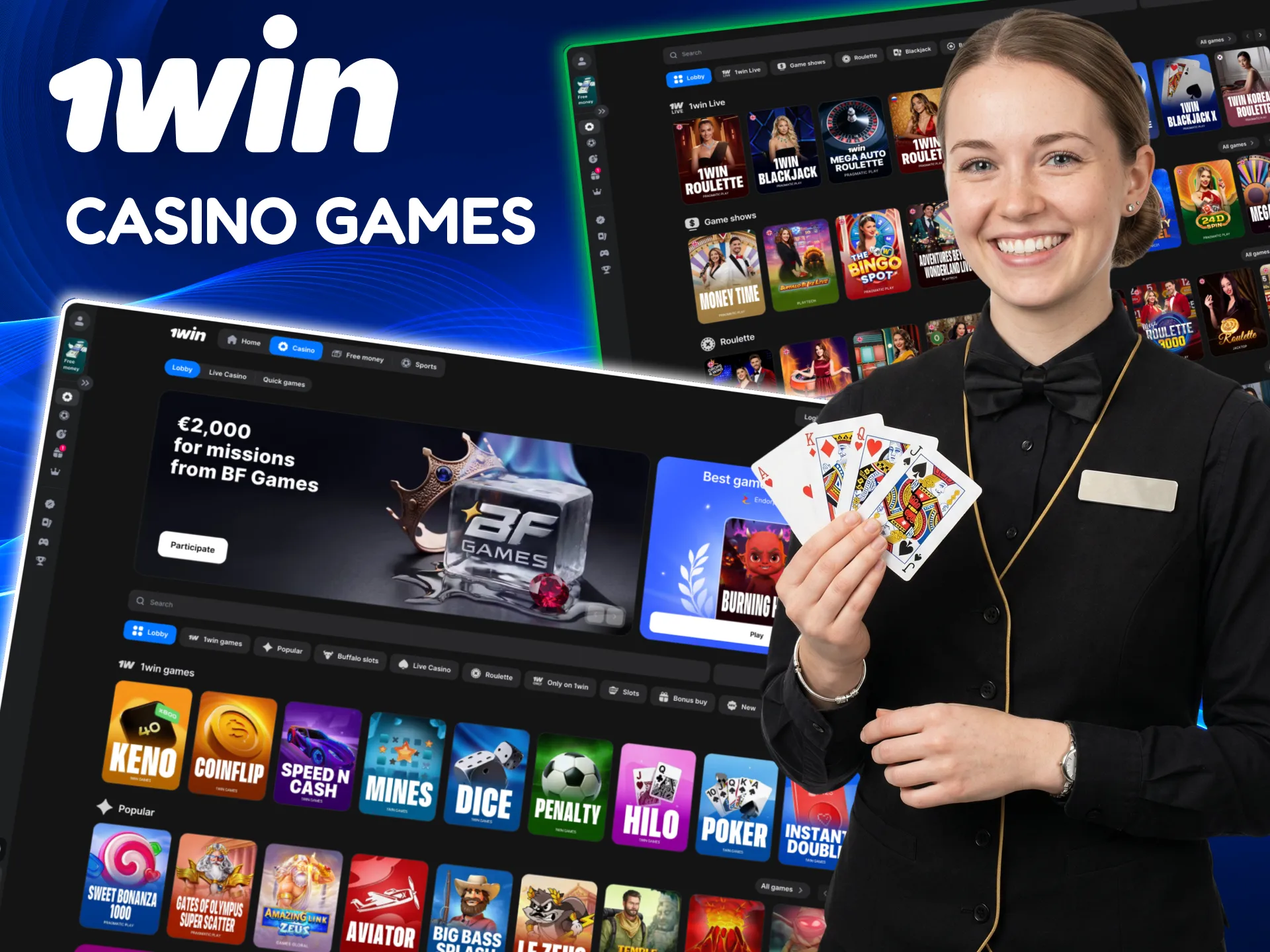Casino gaming on 1win with thousands of slots, tables, and live dealer rooms.