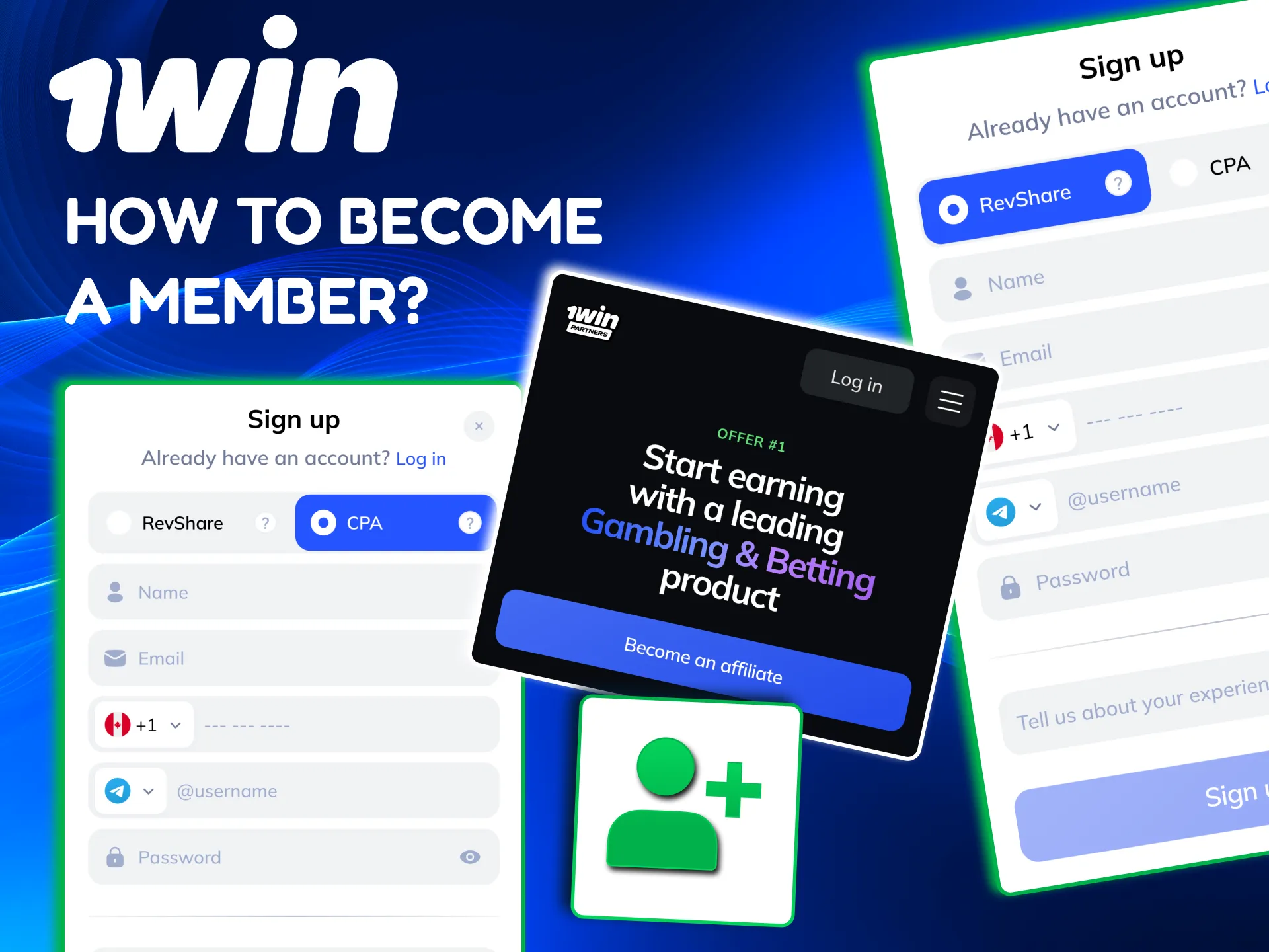 1win affiliate signup guide for Canadians covering registration, verification, and payment terms.