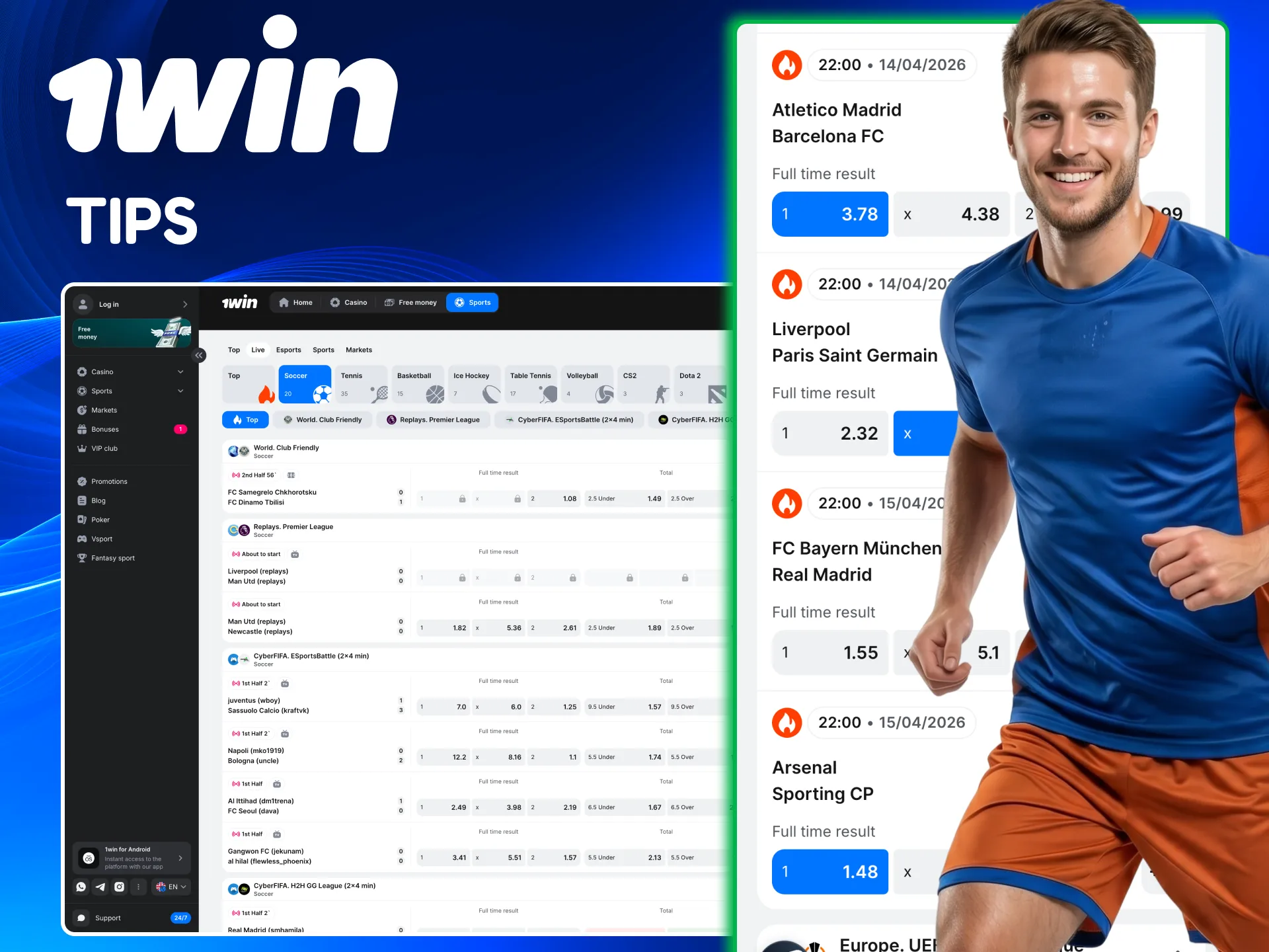 1win football betting guidance on research discipline and responsible wagering.