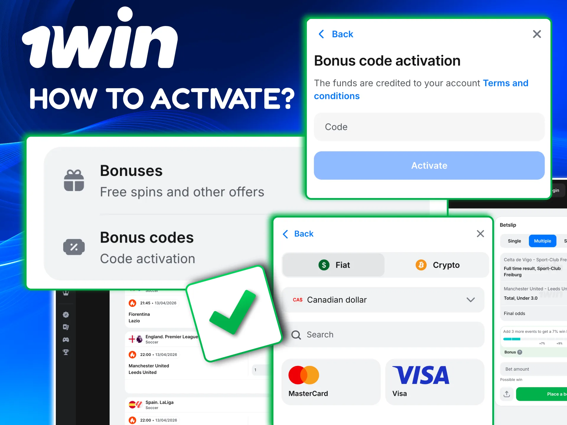 Step-by-step guide for activating a 1win promo code in Canada.