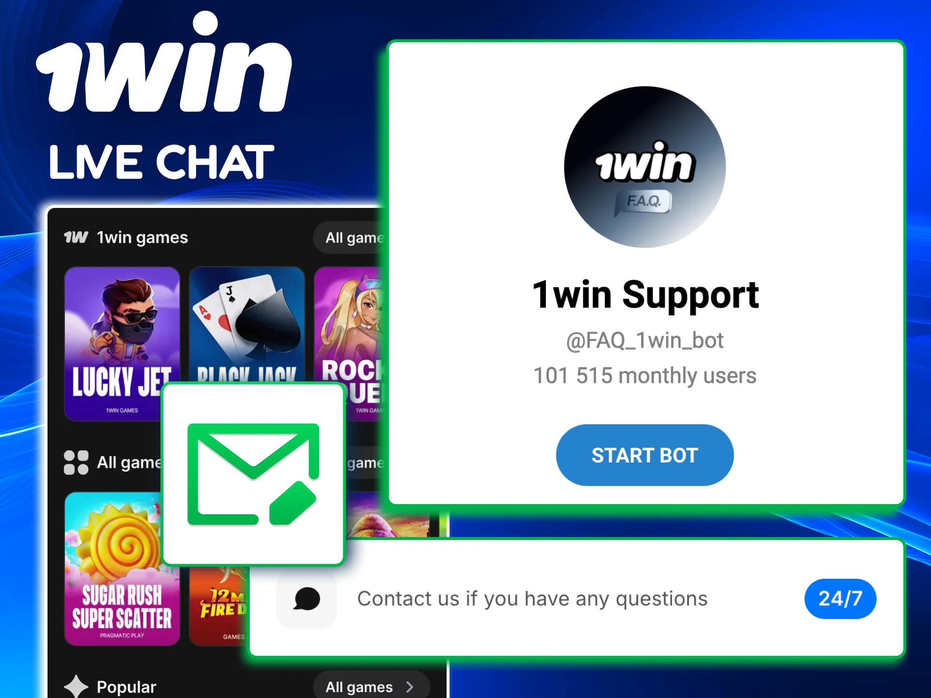 Quick problem‑solving for Canada players via 1win live chat.