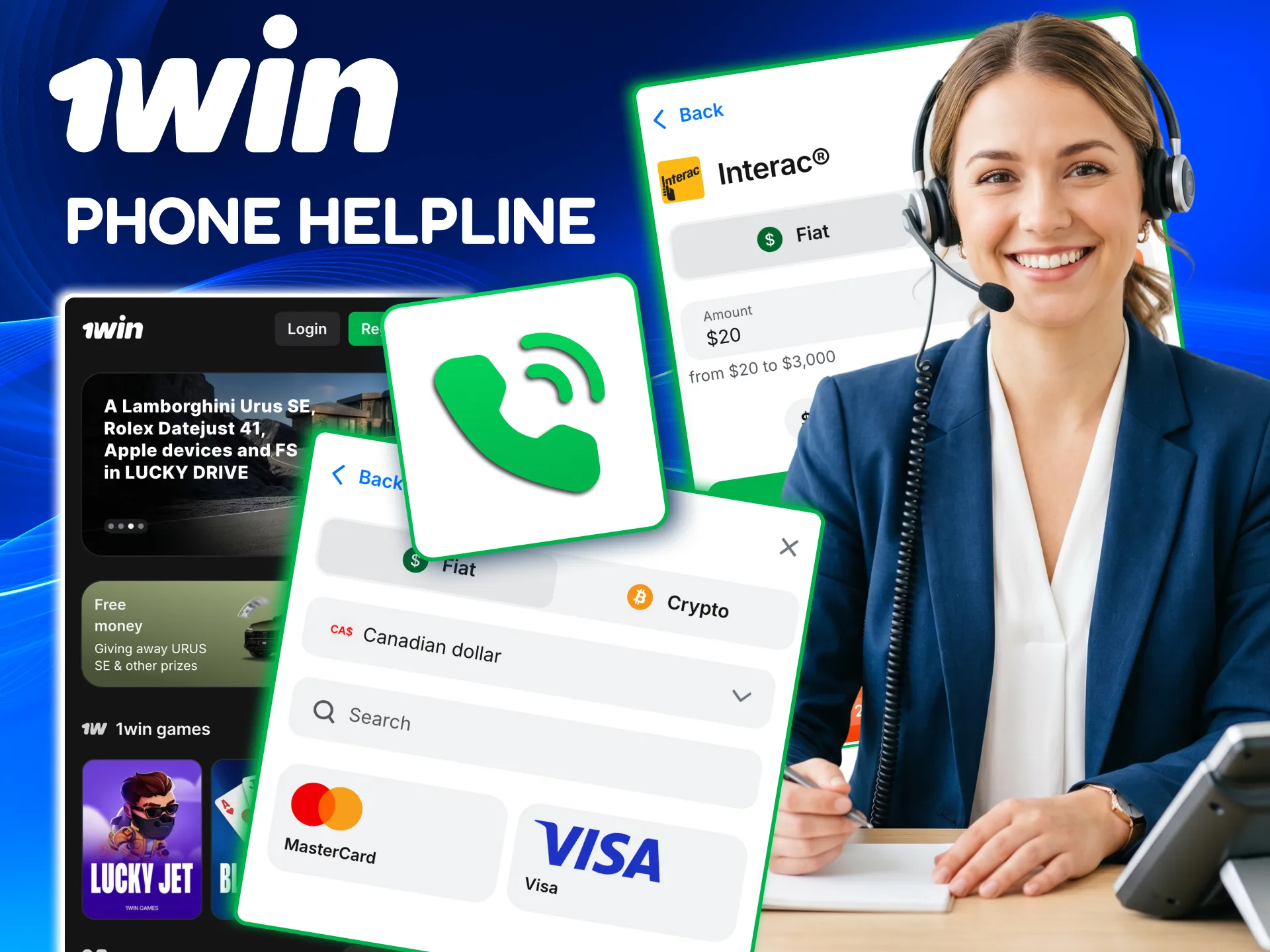 Direct 1win phone support for Canadian users needing urgent guidance.
